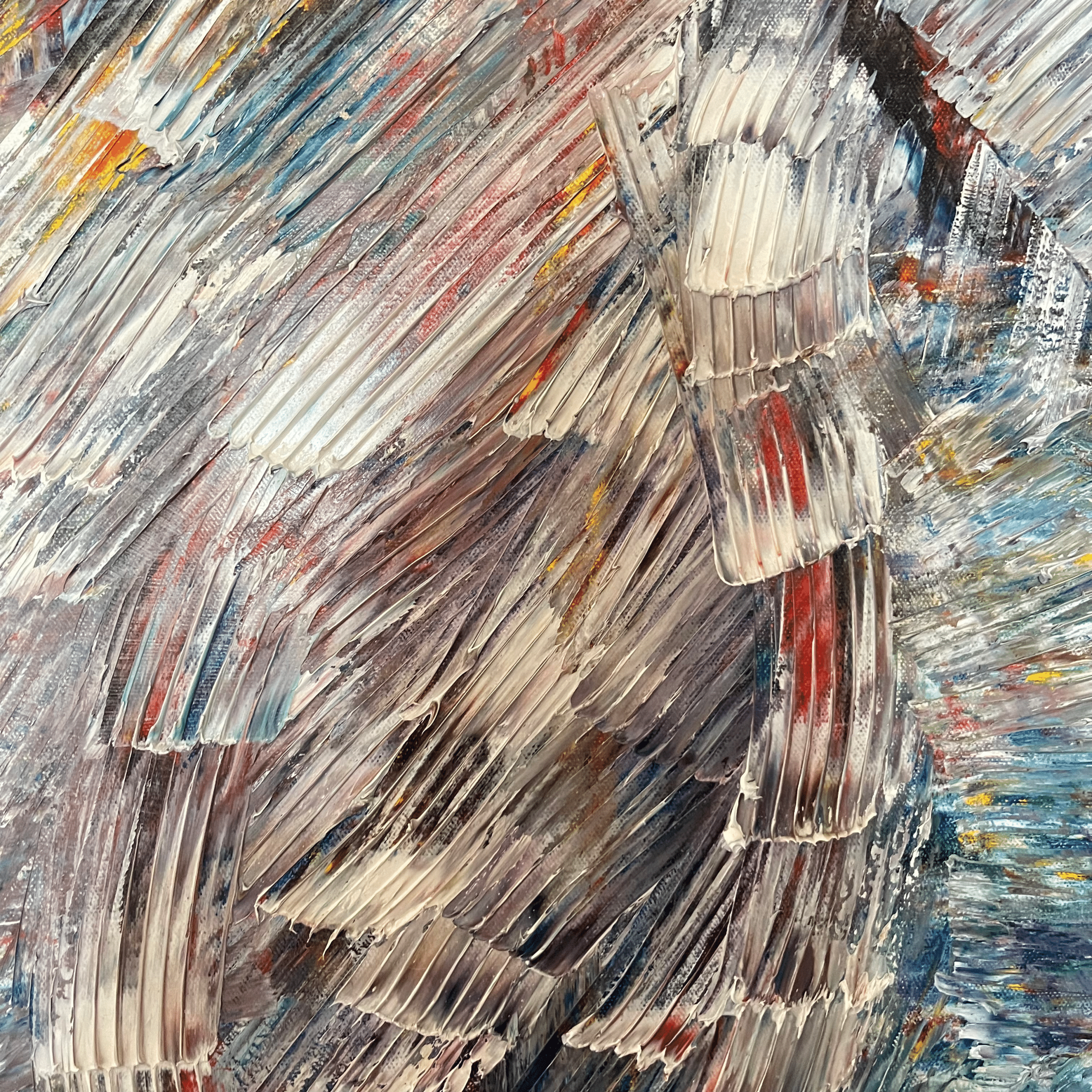 Sailboat in the Storm, an original oil painting by Daeu Angert