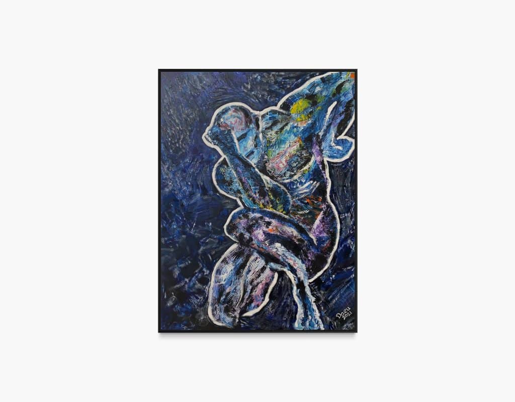 Superhero Thinking, an original oil painting by Daeu Angert